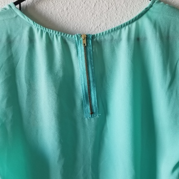 Pink Rose Tops Nwt Mint Green Blouse Short Sleeves Poshmark